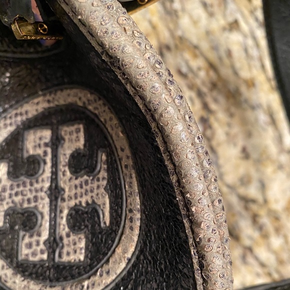 Tory Burch Snakeskin Tote - Picture 9 of 13